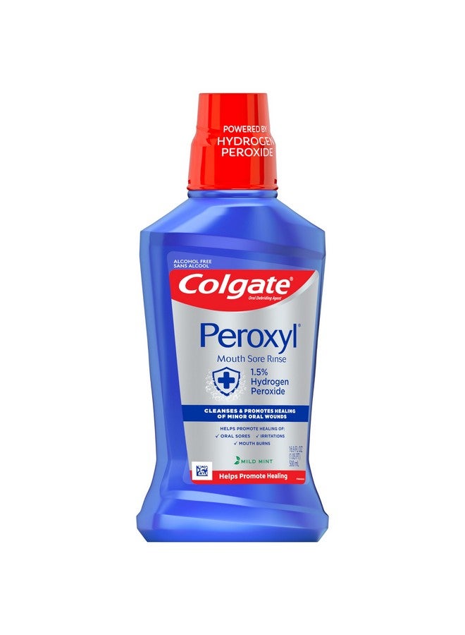 كولجيت غسول الفم المطهر كولجيت بيروكسيل وغسول الفم لعلاج تقرحات الفم، 1.5% بيروكسيد الهيدروجين، نعناع خفيف - 500 مل، 16.9 أونصة سائلة - Image 3