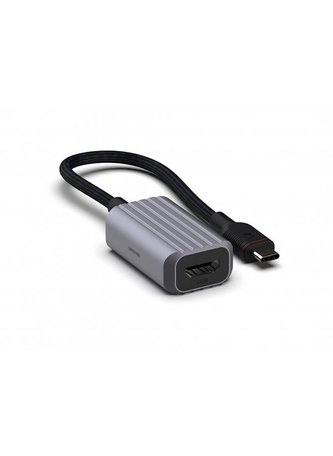 Unisynk USB-C TO HDMI ADAPTER 4K60HZ GREY,   1x HDMI (4K@60Hz or fullHD@60Hz)  - Image 2