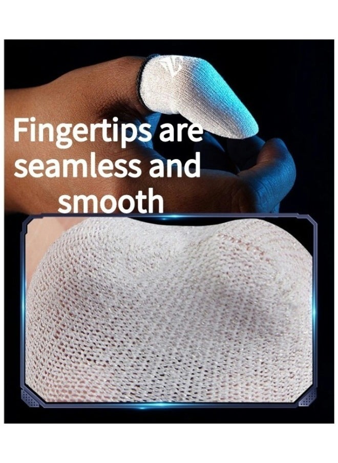 4 Piece Gaming Finger Sleeve Gloves - Gaming Finger Sleeve 0.3mm Fiber Seamless Thumbtip Sleeve for Mobile Gaming Sweat Resistant for PUBG/Cod/LOL/ROS Gaming Finger Sleeve (with Box)