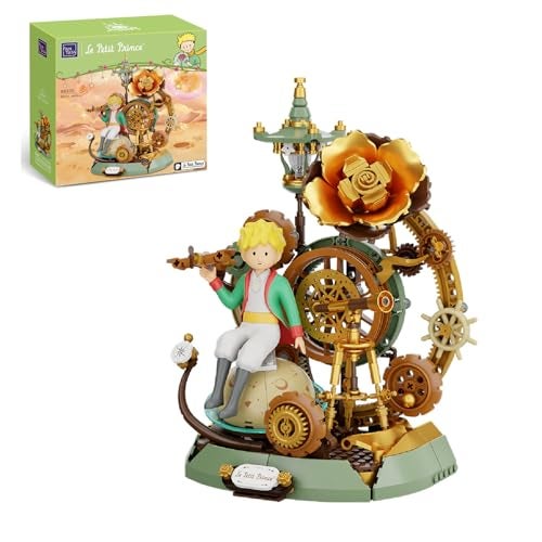 PANTASY The Little Prince Starry Journey Building Set Vintage Mechanical Pocket WatchInspired Model with Gears Telescope Golden Rose Collectible Display Toy with Exclusive Prince Figure - Image 1