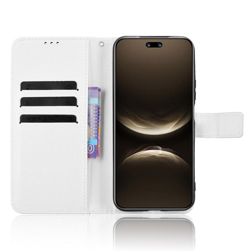 erorex For Huawei nova 14 Pro 5G Diamond Texture Leather Phone Case(White) - Image 4