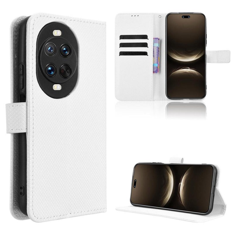 erorex For Huawei nova 14 Pro 5G Diamond Texture Leather Phone Case(White) - Image 1