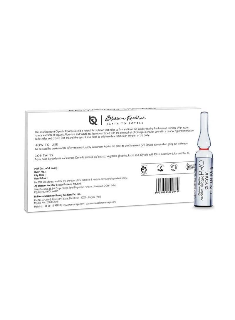 Aroma Magic Glycolic Concentrate (PRO) | Reduces fine lines & wrinkles, and lightens dark patches with Lemon & pomelo-infused water, glycolic acid | 10*2ml - Image 3