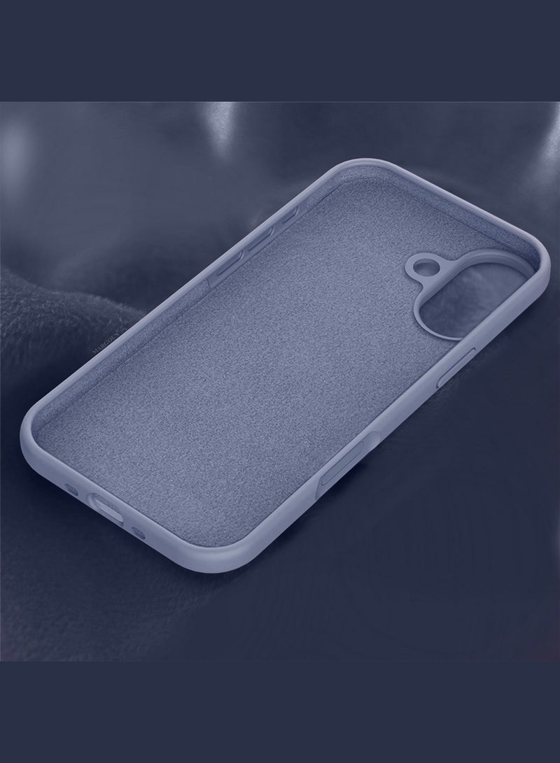 Silicone Protective Phone Case for iPhone 17 - Soft Anti-Scratch Microfiber Lining Ultra Slim Drop Protection Phone Cover - Pastel Purple - Image 4
