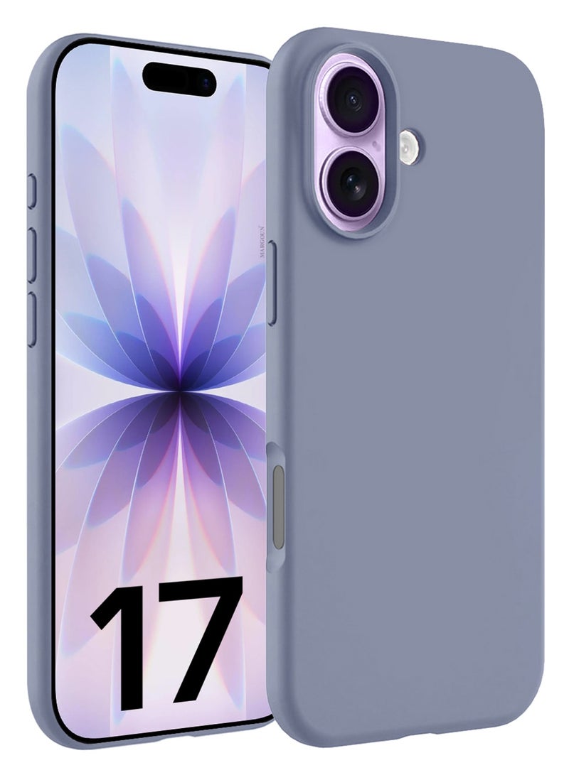 Silicone Protective Phone Case for iPhone 17 - Soft Anti-Scratch Microfiber Lining Ultra Slim Drop Protection Phone Cover - Pastel Purple - Image 1