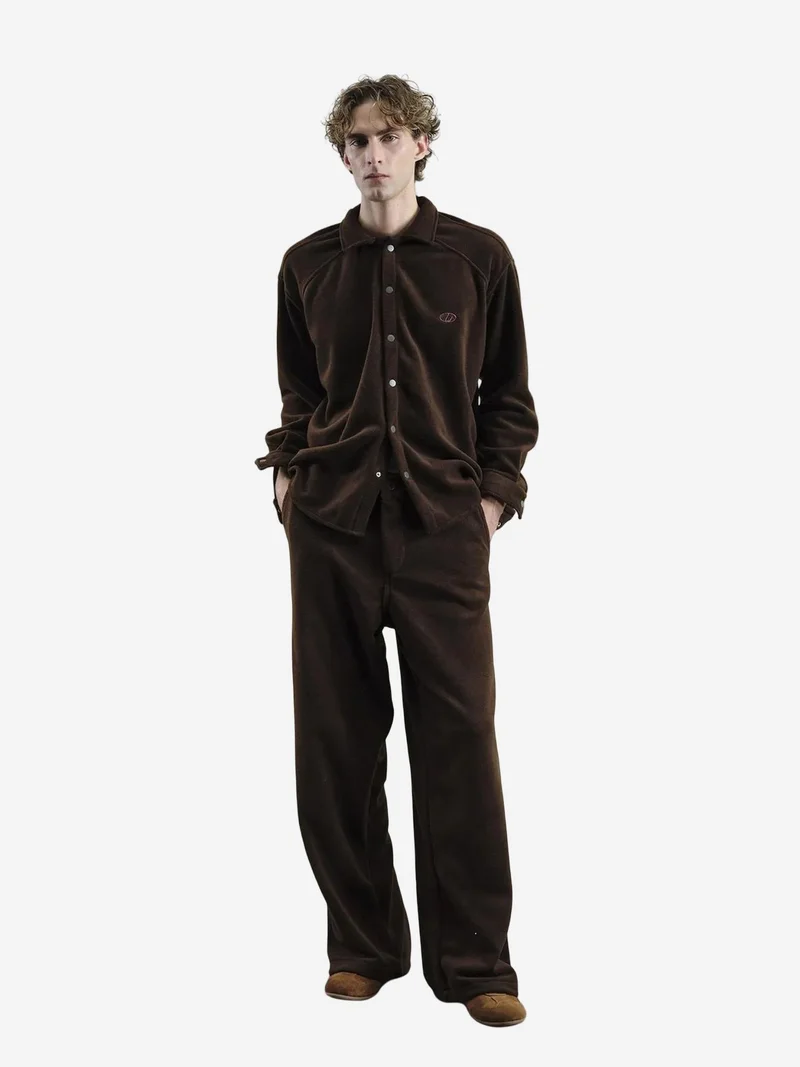 Giesto GIESTO Plush Textured Button-Up Shirt