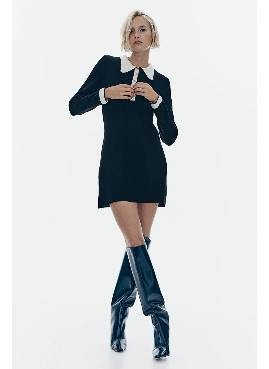 H&M Knitted Collared Dress