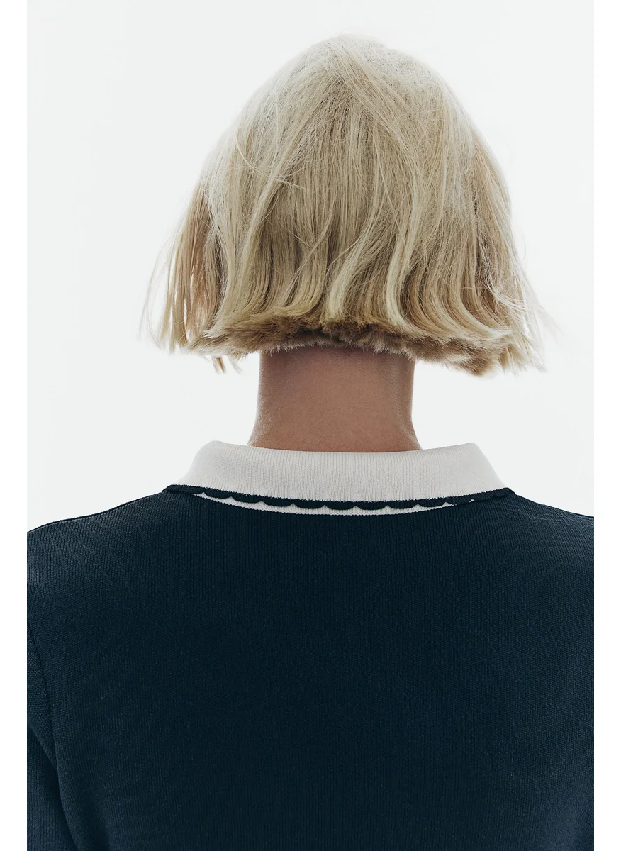 H&M Knitted Collared Dress