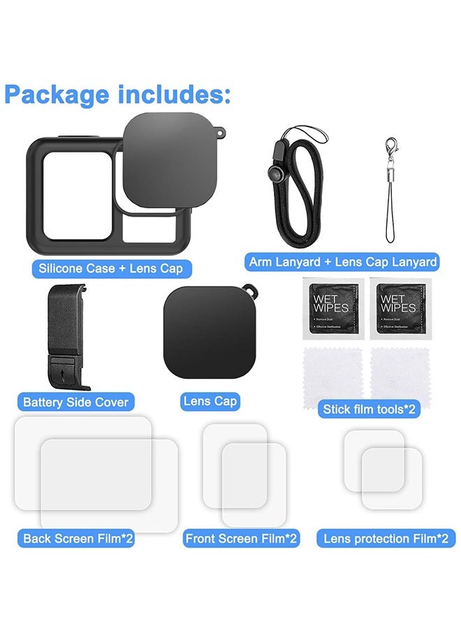 X-level - Screen Protector and Silicone Case for GoPro Hero 13 Black,Protective Case with Lanyard and 6 Pcs Tempered Glass Screen Lens Protector and Lens Cover Cap, Replacement Side Door - Image 1