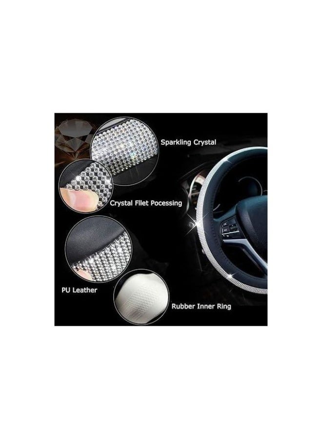 Luxury Steering Wheel Cover Decorated with Sparkling Crystals – Elegant and Sophisticated Design - Image 3