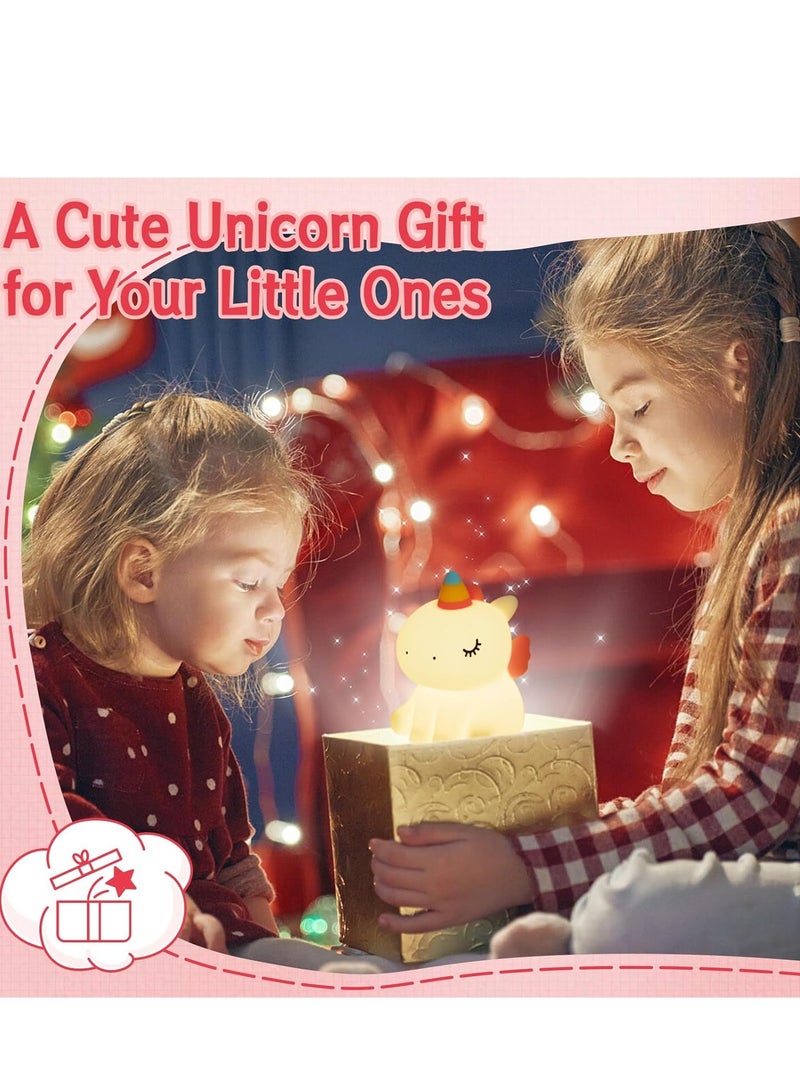 JAJEEK Unicorn Night Light for Children, 3 Light Modes, Dimmable with Timer, Touch Control Silicone Unicorn Lamp, Bedside Night Lamp, Gifts for Girls, Ideal Children's Room Decoration, Soft LED Touch Lamp for Kids  - Image 5