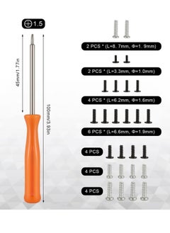 Necomi Screws Set for PS5 Xbox Controller, PS5 Controller Repair Kit, T6 and T8 Screwdrivers Phillips and Torx Security Screwdriver with Joystick Covers Compatible with PS5 Xbox  - Image 2