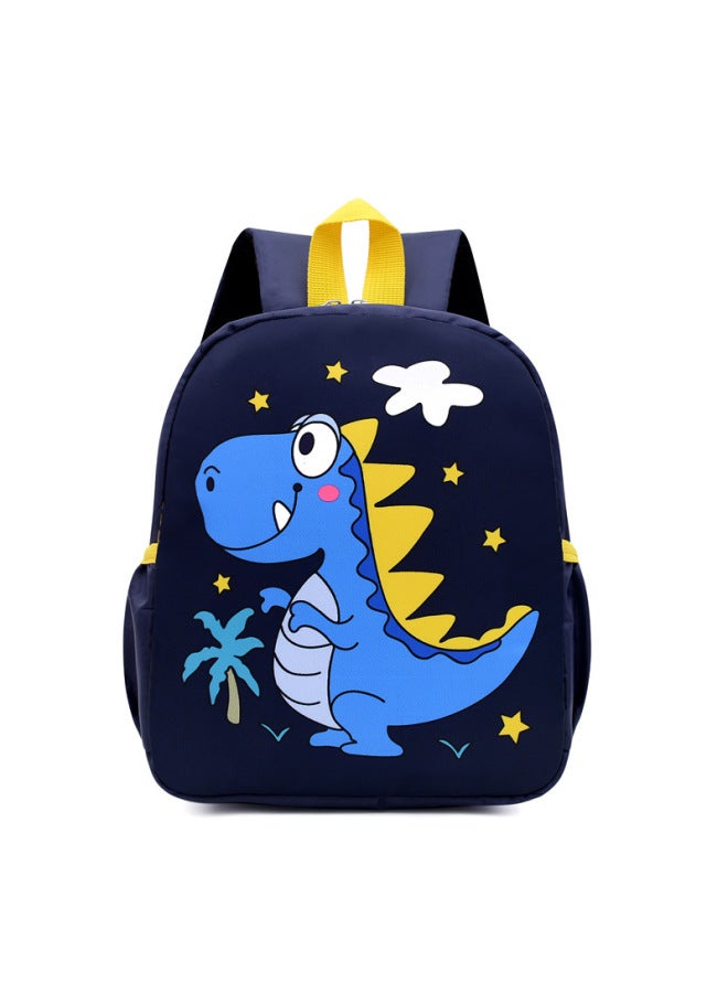 2024 Cute Kindergarten Children's Shoulder Bag Boy's Shoulder Bag Cartoon Girl Backpack Baby Satchel-Color:23#Navy Blue Dinosaur  - Image 1