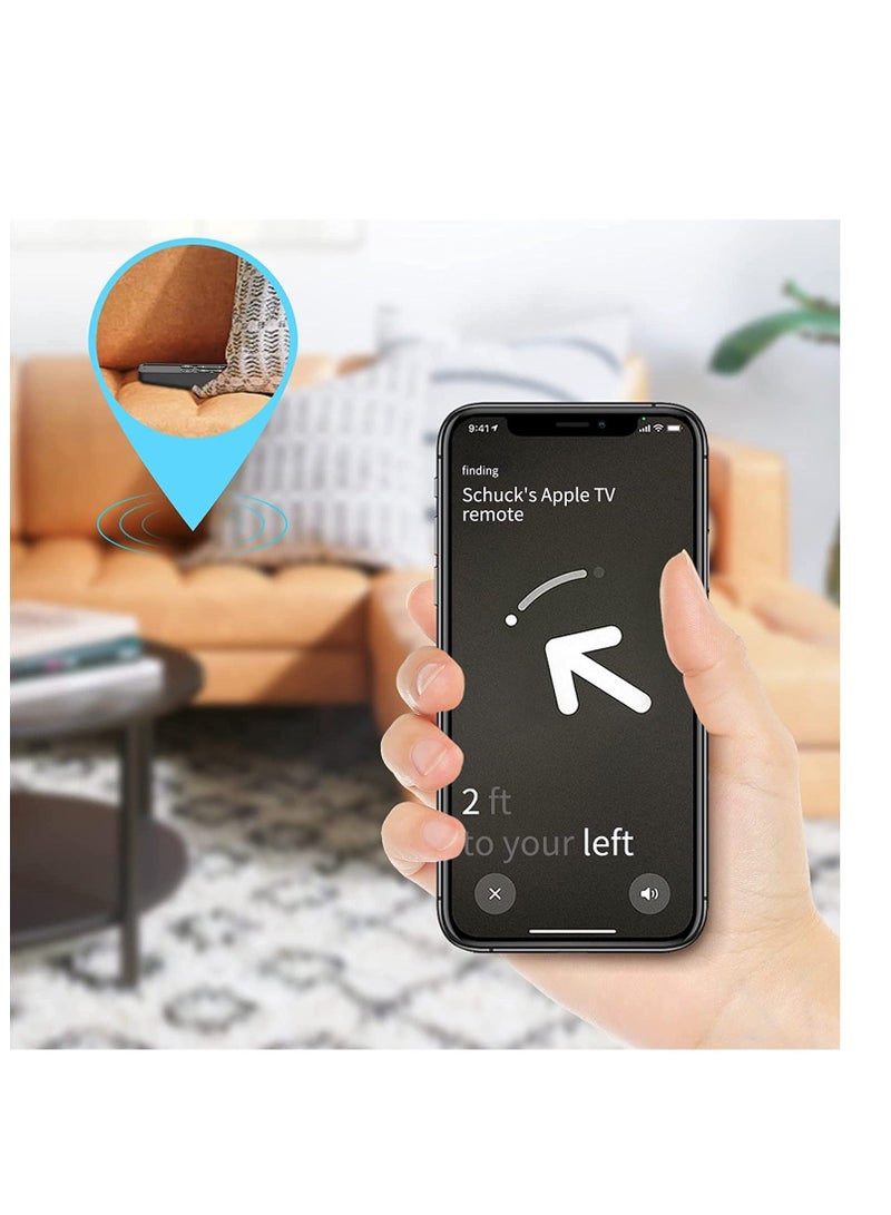 Protective Case for Apple TV Siri Remote 【1st Gen】 with AirTag Holder, Anti Slip Silicone Cover Compatible with for 2016 Apple TV HD and 2017 Apple TV 4K 【1st Generation】