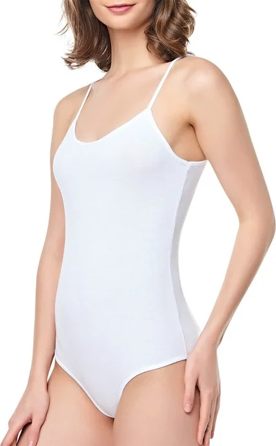 Seher Yıldızı 3-Pack Thin Strap Elastane Snap Women's Bodysuit