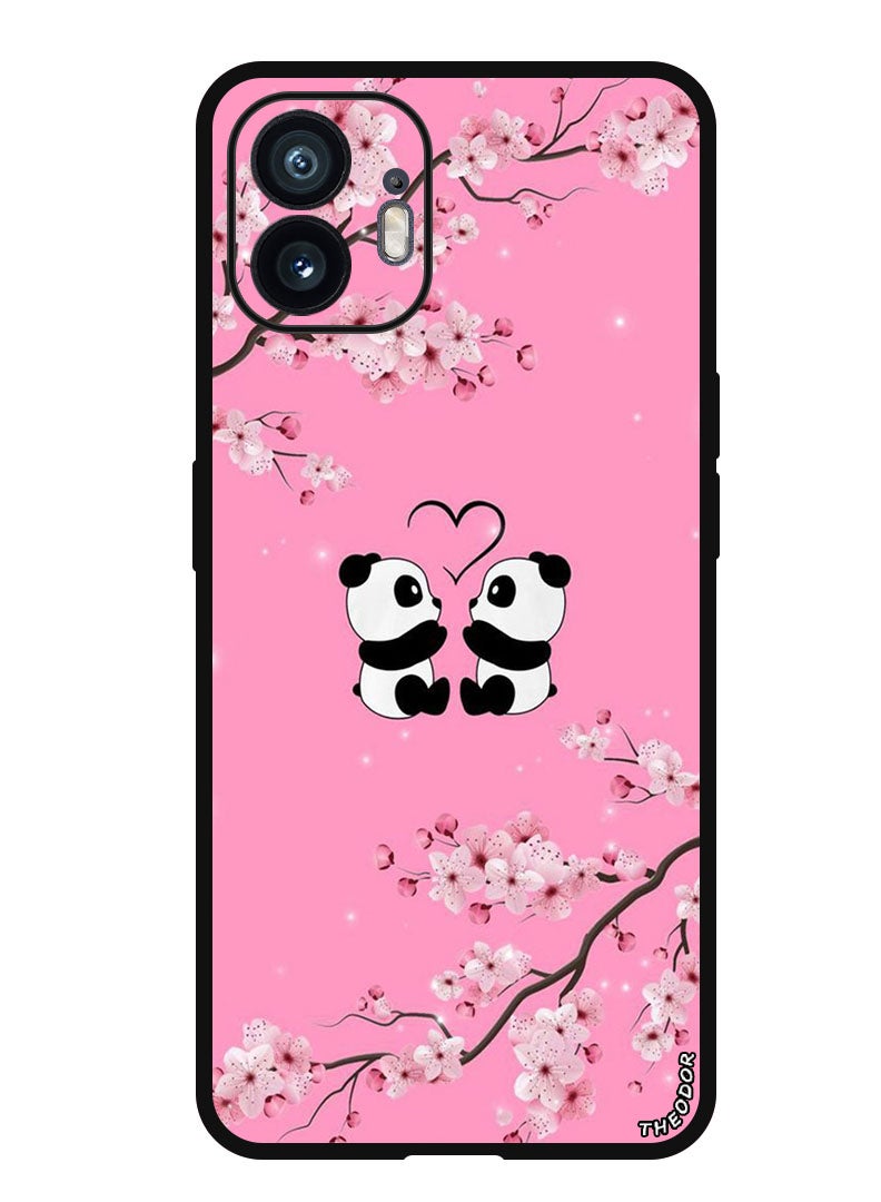 Theodor Protective Case Anti Scratch Shock Proof Bumper Cover For Nothing Phone (2) Two Small Pandas - Image 1