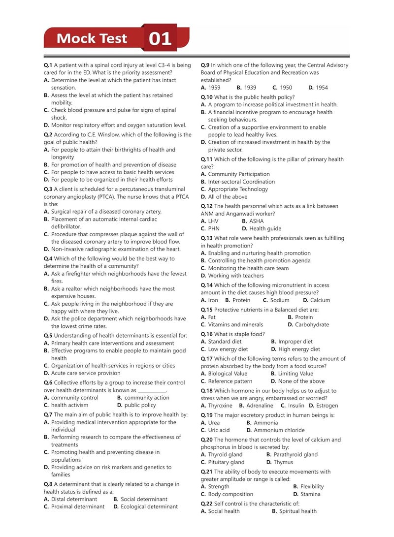 NHM ANM Book 2024 : Auxiliary Nurse and Midwife (English Edition) - 10 Full Length Mock Tests (1000 Solved Questions) with Free Access to Online Tests  - Image 4