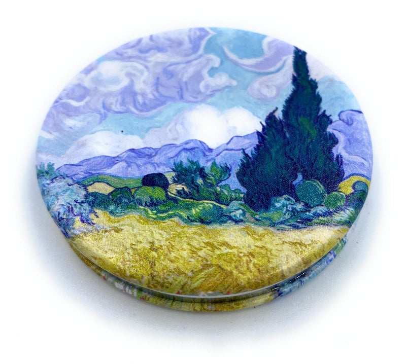 Aeisage Compact Mirror Gifts for Women Kawaii Kids Mirror Handheld Mirror Small Cosmetic Mirror Cute Pocket Mirror Art Deco Design 