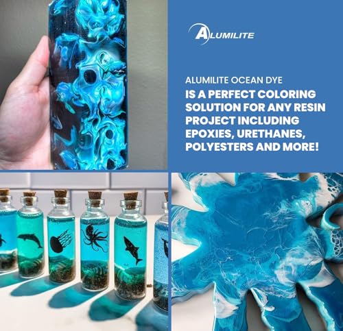 Alumilite Liquid Color Dye (Ocean Blue, 1 oz) Highly Concentrated Tint for Casting Resin, Polyester, and Urethane - Ideal for Clear, Translucent, or Opaque DIY Arts & Crafts, Beginners & Professionals - Image 3
