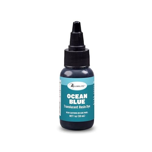 Alumilite Liquid Color Dye (Ocean Blue, 1 oz) Highly Concentrated Tint for Casting Resin, Polyester, and Urethane - Ideal for Clear, Translucent, or Opaque DIY Arts & Crafts, Beginners & Professionals - Image 1