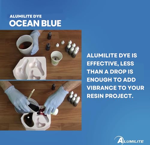 Alumilite Liquid Color Dye (Ocean Blue, 1 oz) Highly Concentrated Tint for Casting Resin, Polyester, and Urethane - Ideal for Clear, Translucent, or Opaque DIY Arts & Crafts, Beginners & Professionals - Image 4