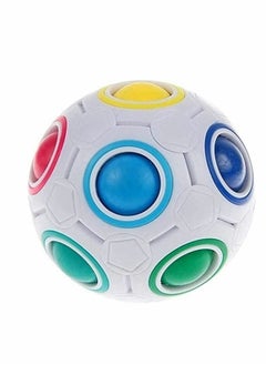 Excefore Rainbow Puzzle Balls Magic Ball Cube, Fidget Toys With Pouch Color Matching Puzzle Toys Fidget Ball Stress Reliever Cube Brain Teaser Games Educational Toys (1 Pieces, 12 Holes)  - Image 1