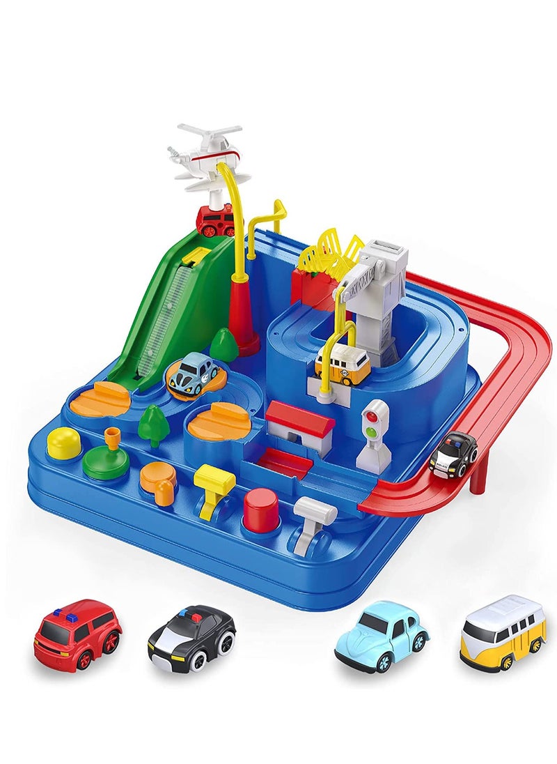 Excefore Adventure Car Toy, Cars Race Track Toys, Intelligence Educational Cars Track Kids Space Toys, Vehicle Puzzle Car Track Playsets, Montessori Toys, for 3 Year Old Boys Gifts for Kids Age 3 4 5 6  - Image 1