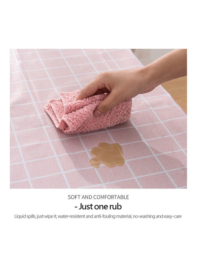 NIBEMINENT Anti-Scalding Kitchen Dinning Table Cloth Pink 137x153cm - Image 2
