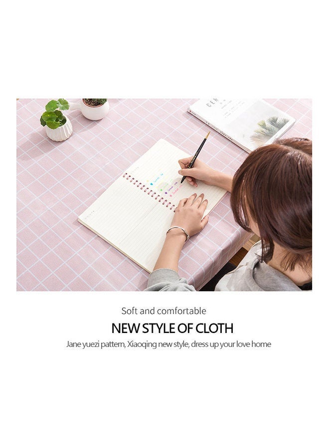 NIBEMINENT Anti-Scalding Kitchen Dinning Table Cloth Pink 137x153cm - Image 5