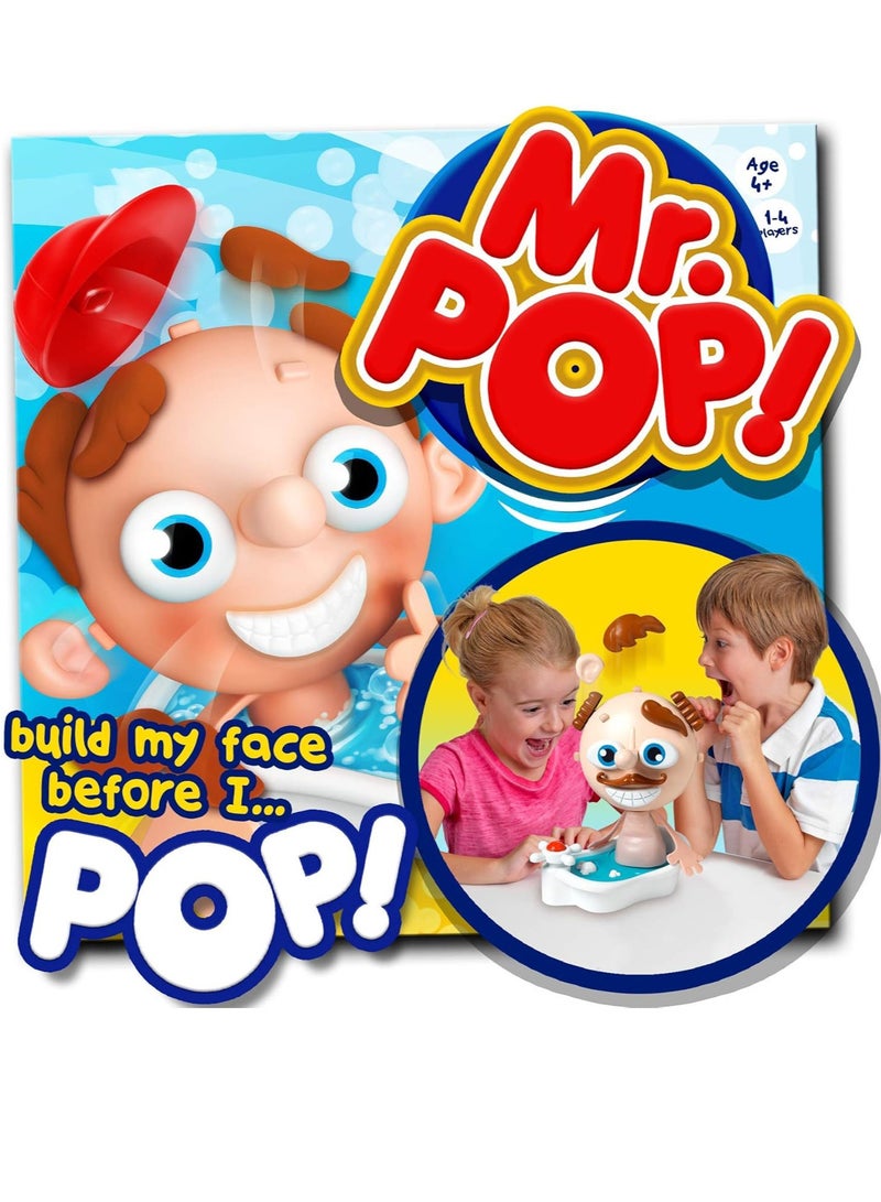 BlueFire Mr Pop Children's Action Game – Exciting Timer-Based Face-Building Challenge for Kids (Ages 4+) – Fun, Fast-Paced Family Game with 12 Customizable Face Cards – Improves Fine Motor & Social Skills – No Batteries Needed – Ideal Gift for Boys & Girls - Image 1