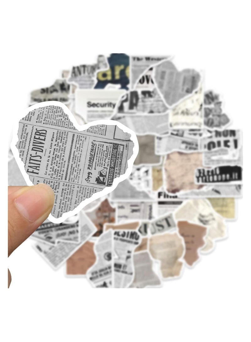 SYOSI 52pcs Retro Typewriter Style Quotes Stickers Journaling Stickers Aesthetic Laptop Stickers Decals Waterproof Aesthetic Words Scrapbook Sticker for Water Bottle Laptop Computer Skateboard - Image 3