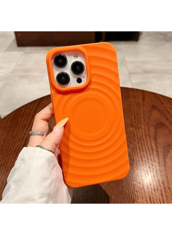 NIBEMINENT Protection Case With Magsafe For iPhone 15 Pro, Orange - Image 1