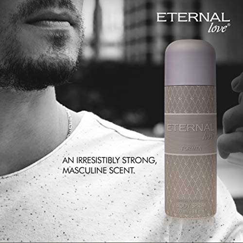 Eternal Love Body Spray for Men | Travel Size | Fresh, Cool & Energizing Scent | Long-Lasting Perfume | Woody Body Spray for Man | Gift for Him | 200ml - Image 5