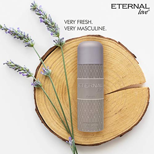 Eternal Love Body Spray for Men | Travel Size | Fresh, Cool & Energizing Scent | Long-Lasting Perfume | Woody Body Spray for Man | Gift for Him | 200ml - Image 2