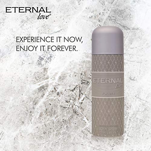 Eternal Love Body Spray for Men | Travel Size | Fresh, Cool & Energizing Scent | Long-Lasting Perfume | Woody Body Spray for Man | Gift for Him | 200ml - Image 3