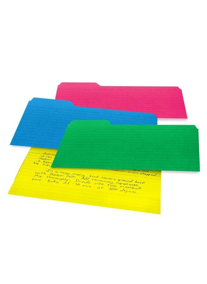 Find It - 4X6 Tabbed Index Card Neon 48 Pk - Image 1