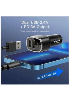 Yesido Y47 49W Double USB+Type-C/USB-C Port Car Fast Charger(Black) - pzsku/Z115D92D17D0F9288DA2FZ/45/_/1714128780/5c4ec450-cafe-4589-8e34-a459931c2e3b