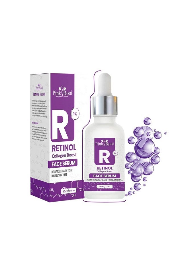 Pink Root Retinol Facial Serum for Wrinkles & Dark Spots,Anti-Aging Serum - - Image 1