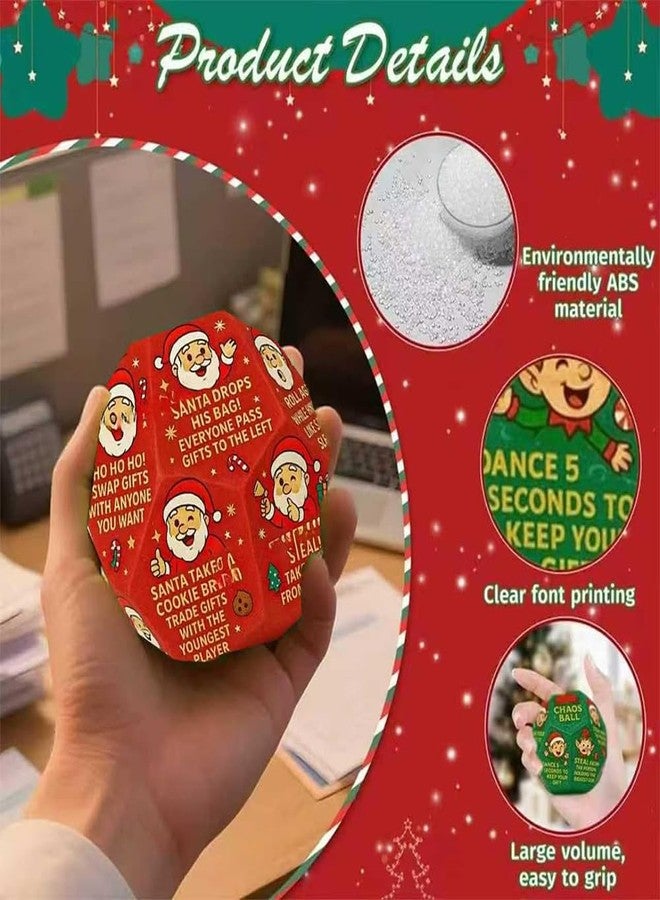 IDOEJOY Santa Swap Gift Exchange Dice, 3 * 3 inches Exchange Gifts Family Game, Christmas Stocking Stuffers Gift Exchange Dice Games for Friends for Xmas, Birthday, Party and Family Night, Holiday - Image 4