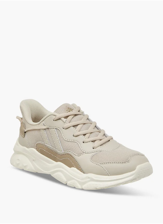 شو اكسبرس Panelled Sports Shoes with Lace Closure