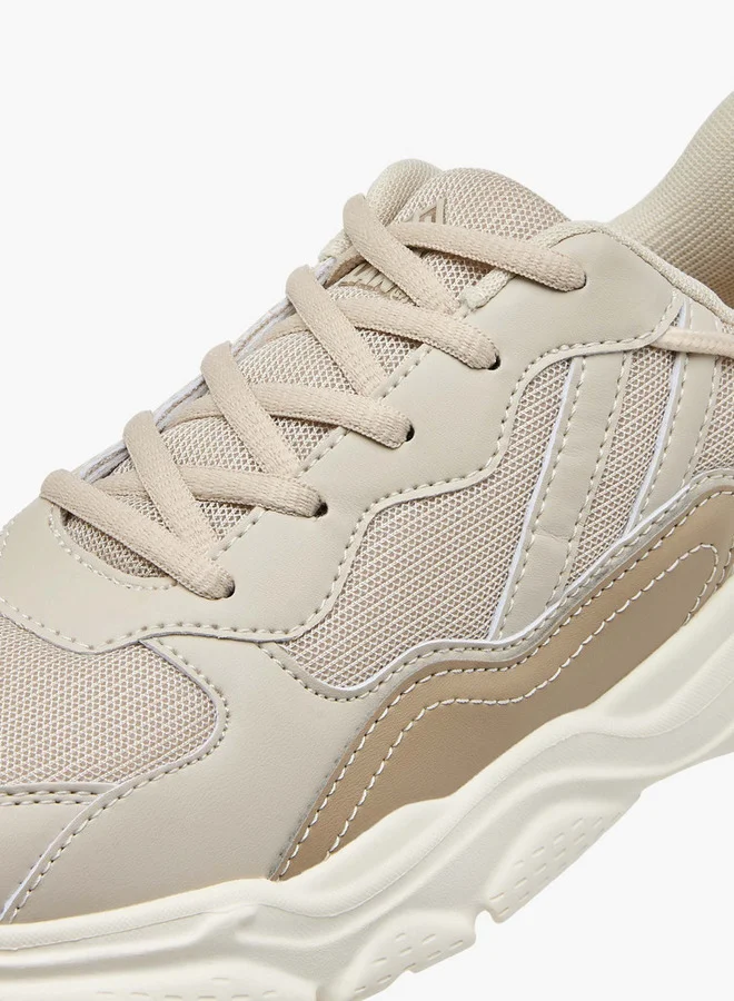 شو اكسبرس Panelled Sports Shoes with Lace Closure