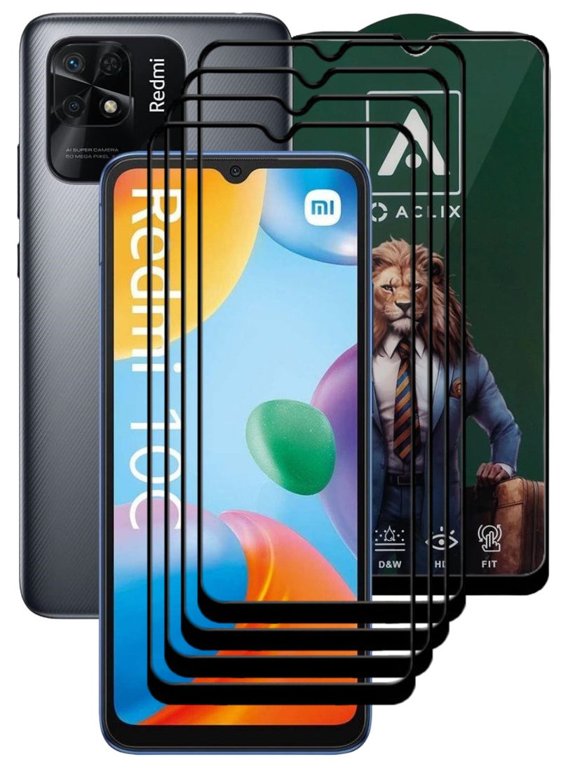 ACLIX 4 Pieces Antistatic ESD Dustproof Premium Quality High Definition Tempered Glass Screen Protector Designed For Xiaomi Redmi 10C - Image 1