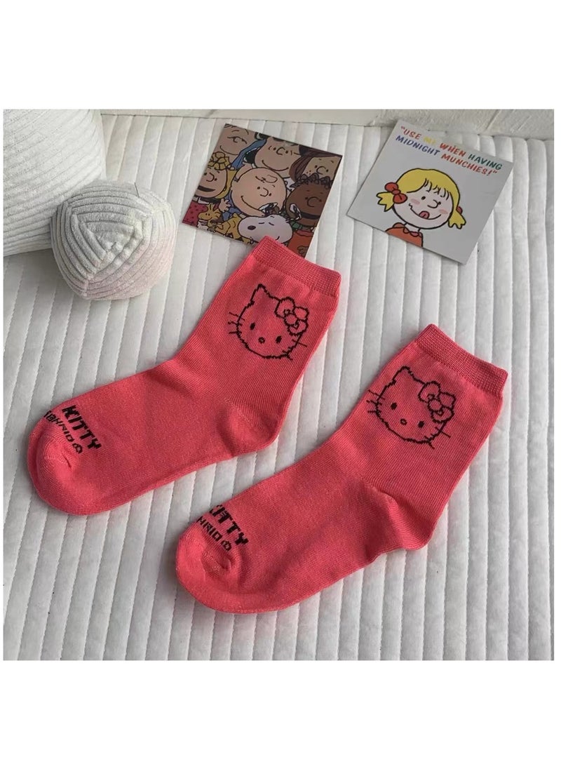 Hello Kitty Pack of 3 Hello Kitty Cotton Casual Socks  - Image 5
