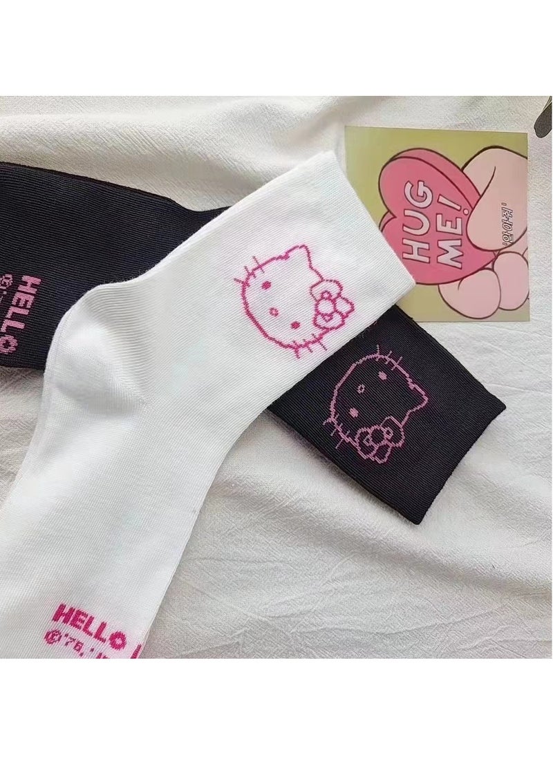 Hello Kitty Pack of 3 Hello Kitty Cotton Casual Socks  - Image 4