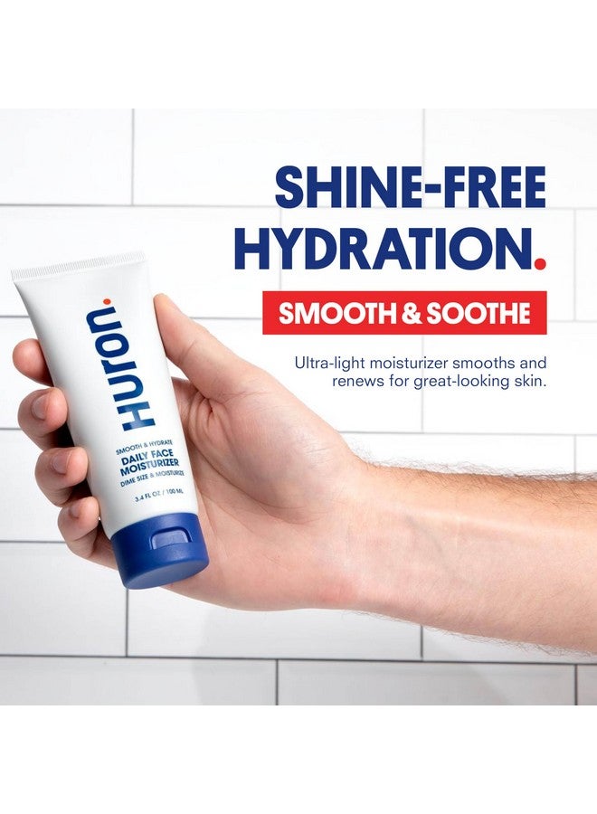 Huron Men’S Face Moisturizer - Lightweight, Soothing, Cooling Face Lotion For All-Day Lasting Hydration - Vegan, Phthalate Free, Sulfate Free, Paraben Free - 3.4 Fl Oz - Image 1