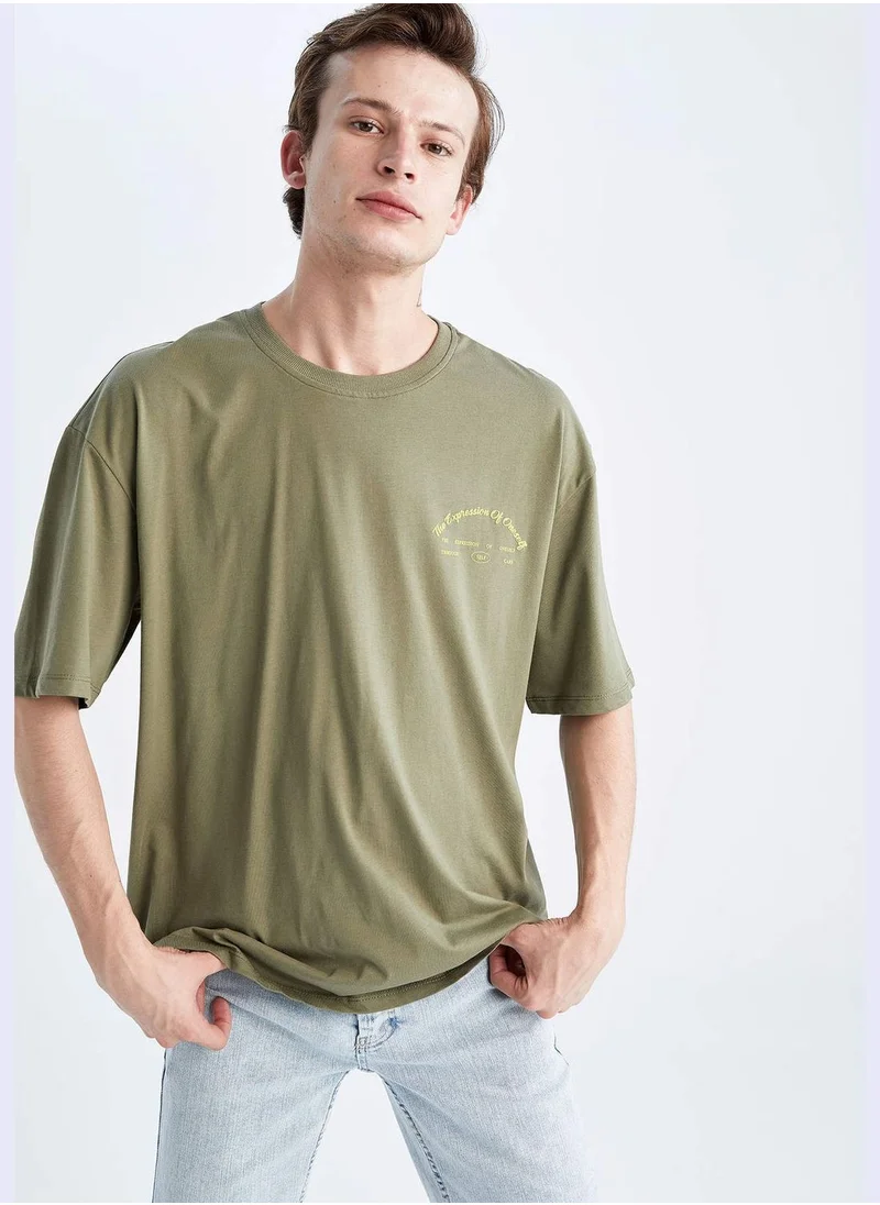 DeFacto Man Oversize Fit Crew Neck Short Sleeve T-Shirt