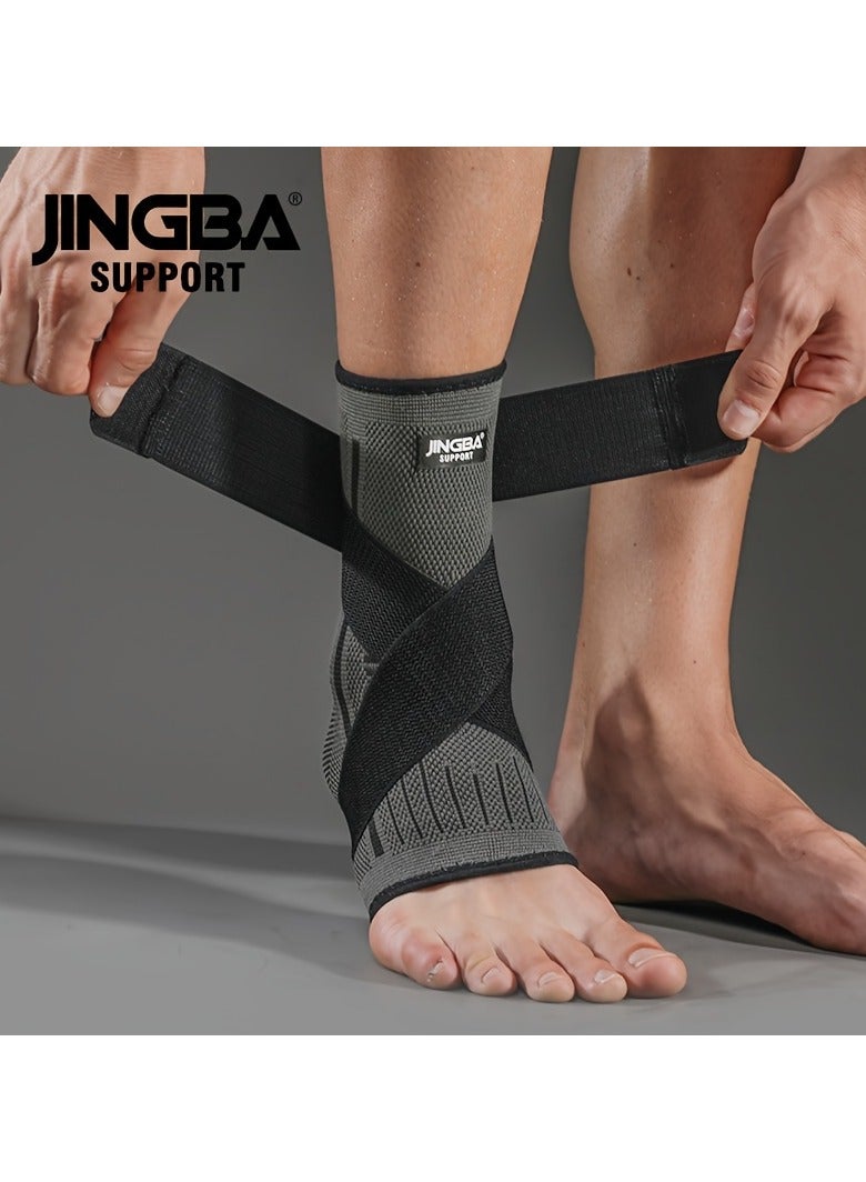 JINGBA SUPPORT Support Ankle Brace - Adjustable Compression Wrap for Running, Hiking u0026 Basketball, Breathable Nylon with Secure Straps（XL） - Image 1