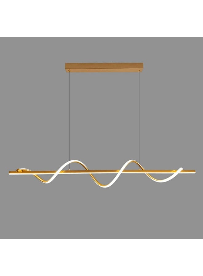 Modern LED Pendant Light Chandelier – Wave Design Dimmable Hanging Lamp for Dining Room, Kitchen Island & Living Room | Contemporary LED Lighting Fixture for Home Décor - Image 1
