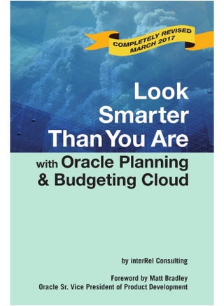 Look Smarter Than You Are with Oracle Planning and Budgeting Cloud - pzsku/Z115E02F39024321CB69AZ/45/1747730866/49988c38-15cf-46ab-9017-4690375a4670