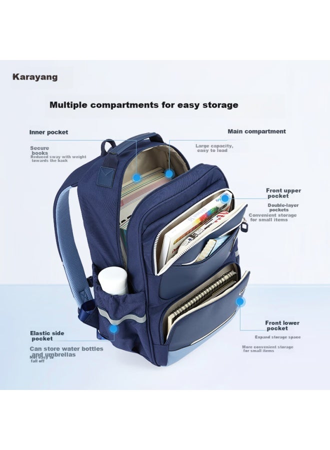 Kala·y Middle School Backpack, Large Capacity, Weight-reducing, Anti-drop, Stylish, For Primary School Grades 5-9, Uni, Pressure-relieving Spine Protection Backpack
